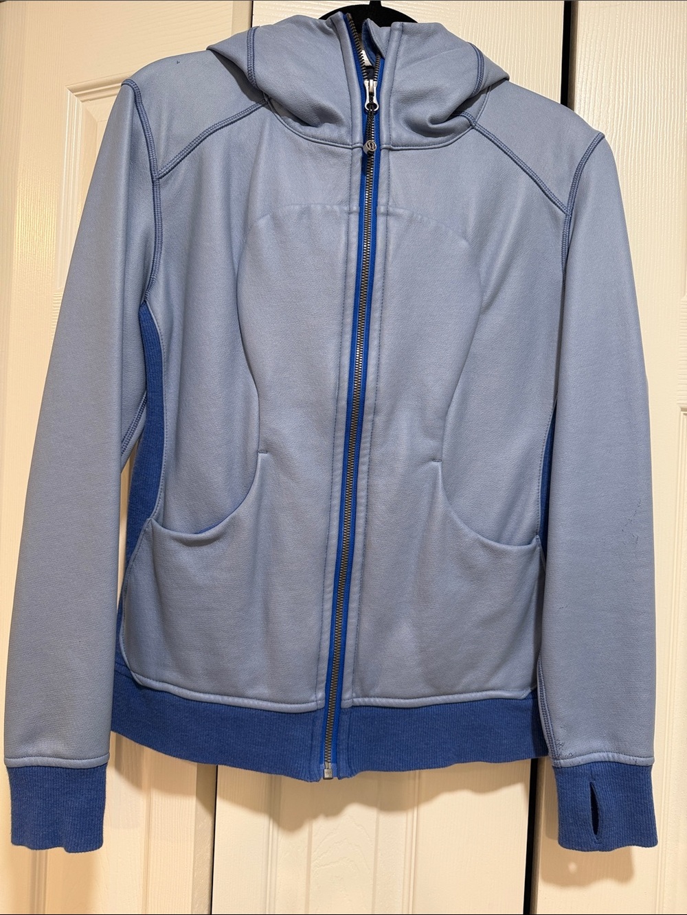 lululemon athletica Light Blue and Royal Blue Zip Hoodie